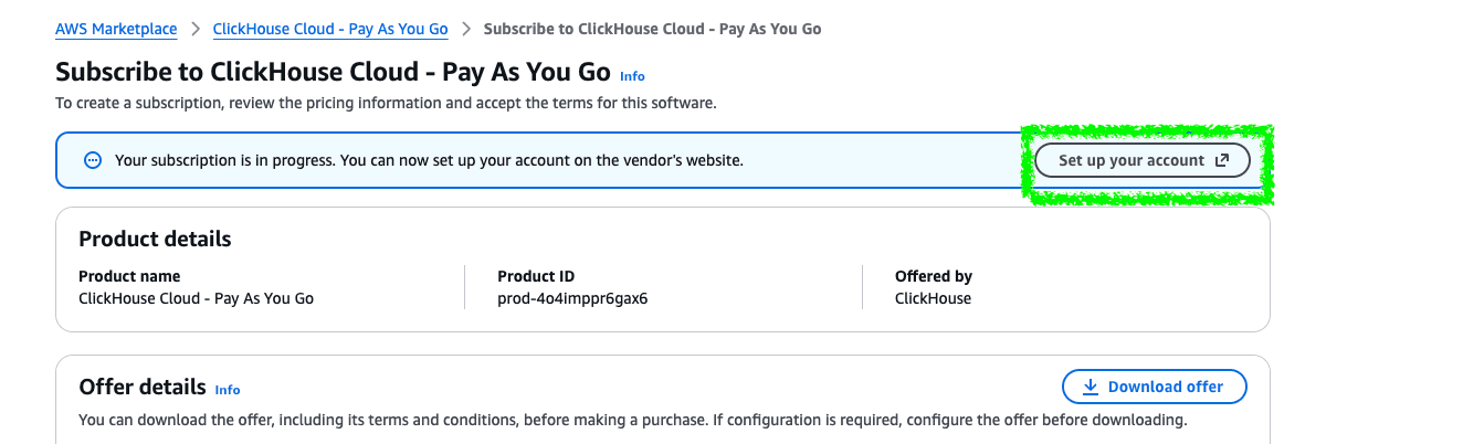 Configure sua conta